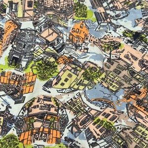 LuLaRoe LLR tall and curvy leggings in watercolor city landscape print